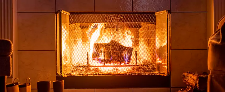 Mendota Hearth Landscape Fireplace Installation in Catonsville, Maryland