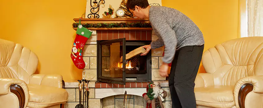 Rusted Metal Fireplace Restoration in Catonsville, Maryland