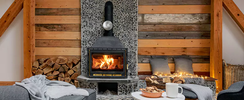 Thelin Hearth Products Direct Vent Gas Stove Fireplace Inspection in Catonsville, Maryland
